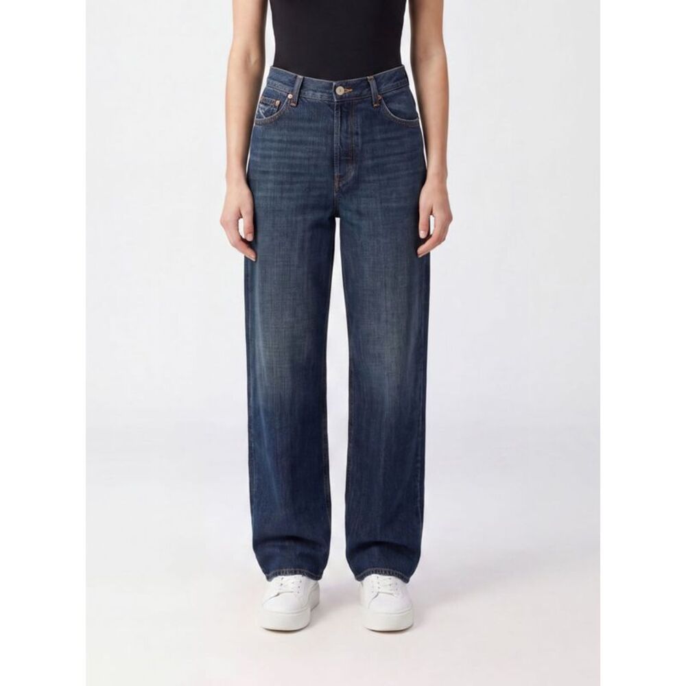 Dondup Women Dondup Dakota High-Waisted Wide-Leg Jeans In Cotton Denim